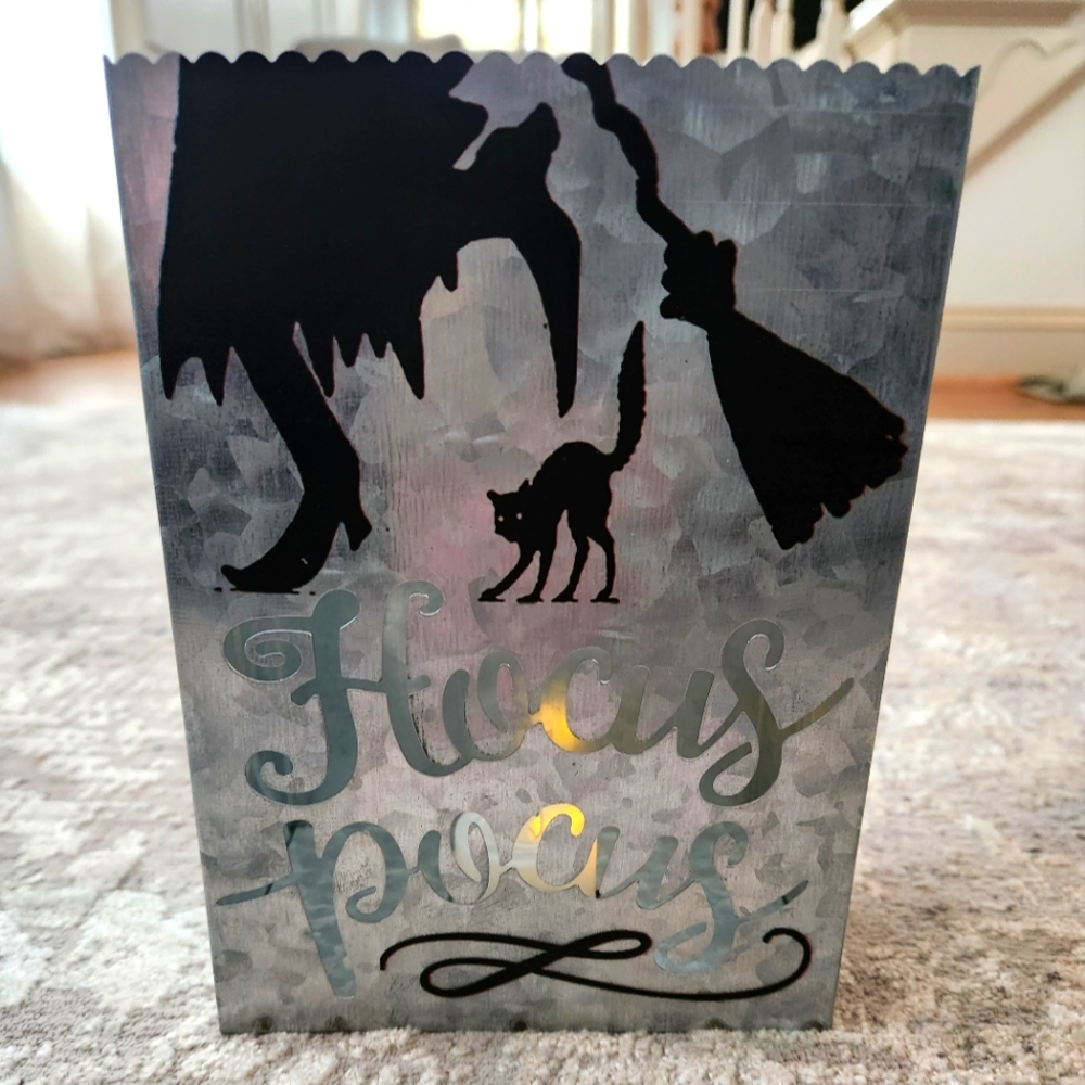 Hocus Pocus Cut Out Tin Lantern